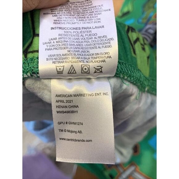 Minecraft Boys Pajama Set PJs 2-Pc Set Kids Sleepwear Long Sleeve Coat Style - Picture 11 of 12